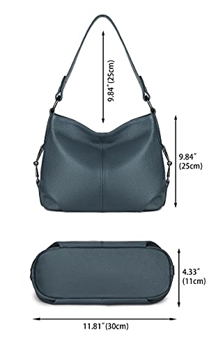 Image of YALUXE Women's Real Leather Shoulder Bags Hobo Handbags Purse Crossbody Bag