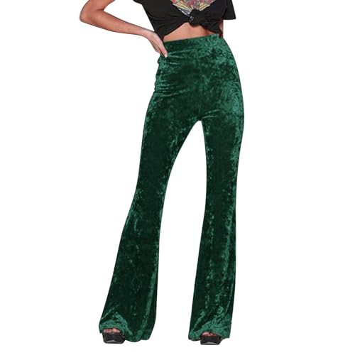 Mashaouyo Pantalones acampanados para mujer, pantalones de invierno pesados, pantalones de chándal negros, pantalones térmicos gruesos para invierno, pantalones de senderismo talla cargo pantalones