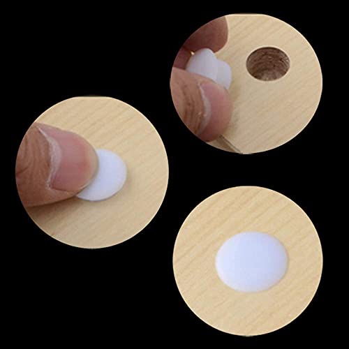 Image of MroMax 100Pcs Screw Cap Cover Fit 0.31 inch Hole Dia Plastic Tube Cover Shelf Peg Hole Plugs for Nail Cupboard Bookshelf Adjustable Shelf Closet Cabinet Bracket Furniture White Tone