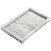 BSTKEY 30 x 20 cm naturalny marmur kamień taca do przechowywania, dekoracyjna prostokątna taca organizer do kuchni łazienki komoda dekoracja toaletka stolik kawowy, szary