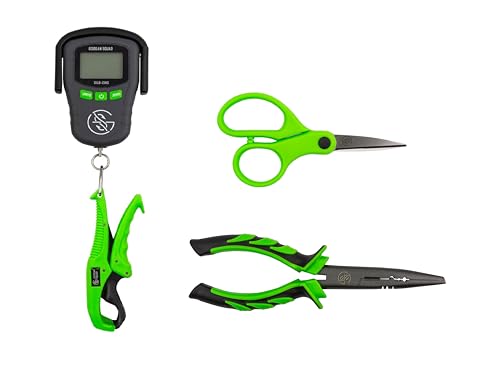 GOOGAN Squad Fishing Pliers, Scissors, and Digital Scale Kit - Essential Fishing Tools for Anglers