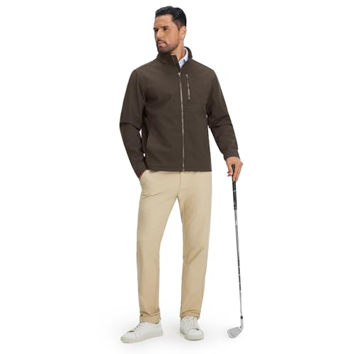 M MAELREG Men's Lightweight Softshell Jacket Fleece Lined Water Resistant Golf Windbreaker Winter Outdoor Hiking Warm Jacket - Image 6
