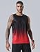 Liberty Imports Pack of 5 Men's Stretch Cool Dry Muscle Tank Tops Athletic Crewneck Sleeveless Workout Shirts (Black/White/Gray/Gradient Red/Gradient Blue, 4X-Large)