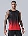 Liberty Imports Pack of 5 Men's Stretch Cool Dry Muscle Tank Tops Athletic Crewneck Sleeveless Workout Shirts (Black/White/Gray/Gradient Red/Gradient Blue, Small)