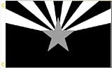 Trade Winds 3X5 ARIZONA PROTEST BLACKOUT BLACK AND WHITE FLAG BANNER 100D W/GROMMETS