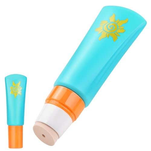 Sunscreen Applicator Blue 1Pcs Refillable and Spill-Proof Kids Sunscreen Lotion Applicator with Soft Foam Sponge for Kids Adults & Families Summer and Vacation Essentials (1pcs)