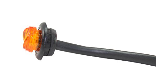 Set Of 2 3/4" Bullet Amber Mini Round Led Light Clearance Side Marker Truck Trailer #TOP5