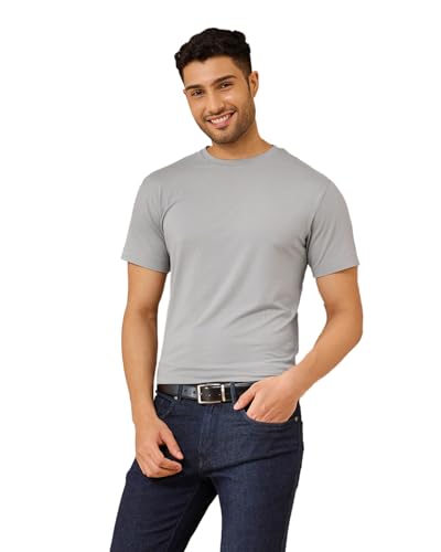 Image of Wellbi Bamboo Men's Tshirt - Ultra-Soft, Breathable & Sustainable | Premium Cotton Blend for Supreme Comfort | Stylish & Eco-Friendly T-Shirt for Men | Tshirt Men Cotton