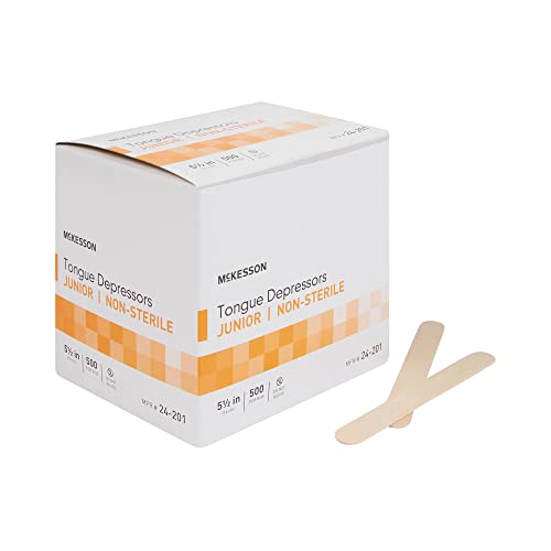 Mckesson Tongue Depressor, Non-Sterile, Wooden, Junior, 5 1/2 In, 500 Count #TOP6