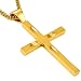 Lifetime Jewelry Cross Necklace [ Gold Cross with 20 inch Chain ] up to 20X More 24k Plating Than Other Cross Pendant - Gold Cross Necklace for Men and Women with Free Lifetime Replacement Guarantee