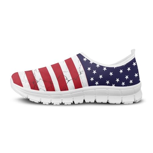 Image of Floral Sneakers for Women Colorful Art Shoes for Women Slip On Casual Work Shoes