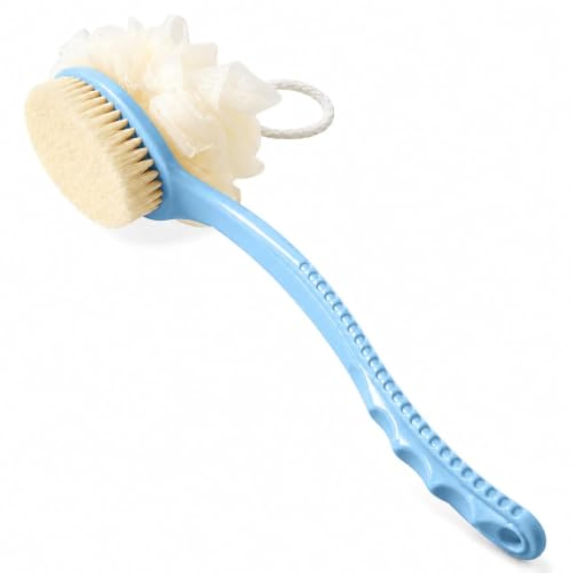 2 in 1 Back Body Bath Brush with Bristles and Loofah