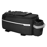 Eidoct 10L Waterproof Bicycle Rear Pannier Bag with Insulated Storage Pouch and Shoulder Strap for Bike Rack - Reflective Commuter Bag (Black)