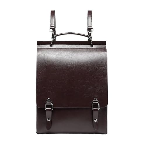Bolso bandolera tipo mochila de piel auténtica y acabado artesanal