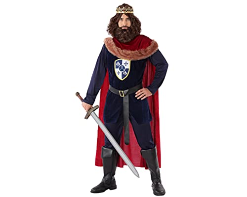 Atosa disfraz rey medieval azul hombre adulto M