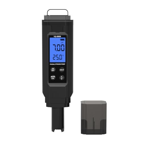 5イン1デジタル水質テスターペン塩分PH温度ECおよびメーター
