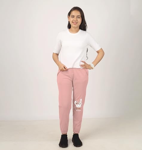 Image of SHODOX Girls Cotton Blend Printed Regular fit Track Pants (Pack of 3)