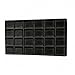 Display and Fixture Store Black Flocked Plastic 24 Compartment Full Size Tray Liner Insert ~ Compartments Measure 2 1/8