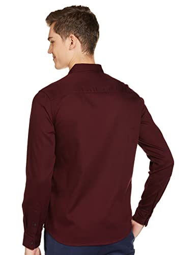 Image of The Indian Garage Co Men Regular Fit Solid Full Sleeves Spread Collar Formal Shirt