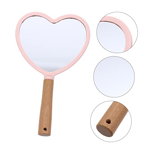 Espejo de Maquillaje Portátil con Mango de Madera miniatura 4