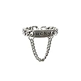 Vintage Knuckle 925 Sterling Silver Rings for Women/Men, Adjustable Rings, Plated plated cupronickel, Exquisite Jewelry Gift Box (Lucky)