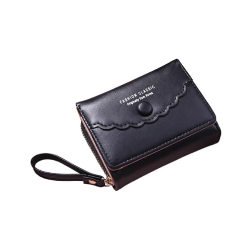 Coin purse petit format en cuir souple avec porte-boucle pour homme et femme
