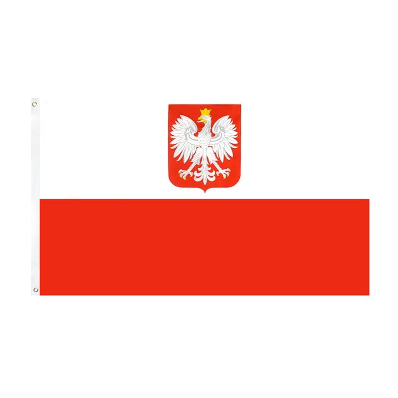 Bandera de Polonia grande de 3 x 5 pies para decoración de eventos y exteriores