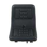 Autoparts Universal Compact High Back Lawn Tractor Seat, Black Mower Seat With Mounting Bolt Patterns...