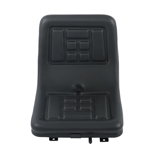Autoparts Universal Compact High Back Lawn Tractor Seat Black Mower Seat With Mounting Bolt Patterns Comfortable With Central Drainage Holes Adjustable Seat For Forklifts Dozers