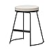 J-HOME Barstools Stołki barowe w stylu nordyckim kute żelazo krzesło barowe fast food restauracja moda stołek do kuchni krzesło śniadaniowe biała poduszka przemysł stołek barowy do kuchni | pub | kawiarnia