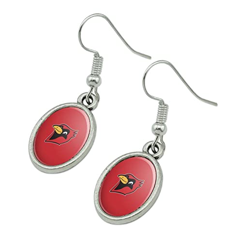Otterbein University Primary Logo Novelty Dangling Drop Oval Charm Earrings2