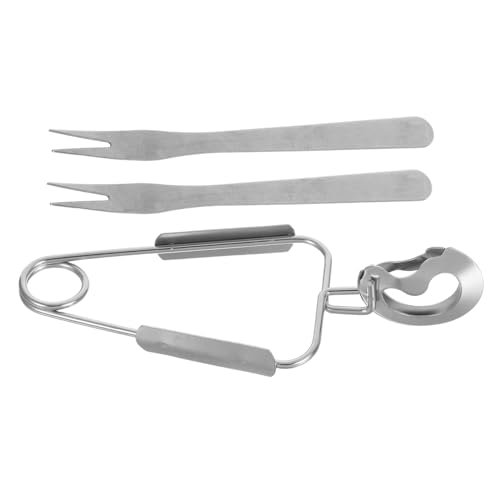 TOYANDONA Pinces à Escargots Acier Inoxydable avec Fourchettes Ensemble Robuste et Ergonomique pour Fruits de Mer Ustensiles de Cuisine Légers et Portables...