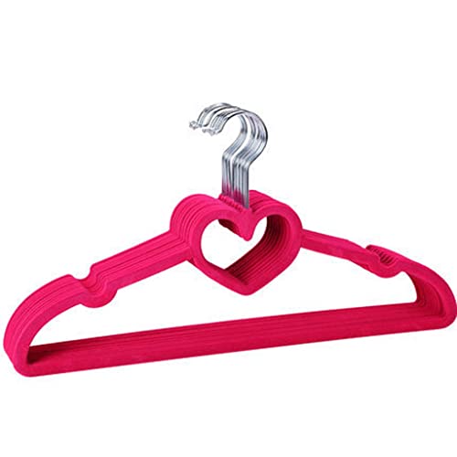 Cintre en velours coeur aimant lot de 10 cintres multifonctions antidérapants colorés