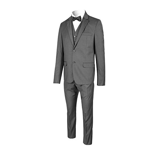Terno masculino slim 2 botões corte Italiano Grafiti Onix Cor:Cinza;Tamanho:48