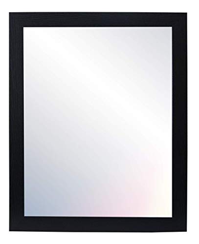 Chely Intermarket, Espejo de Pared Cuerpo Entero 60x80cm (Marco Exterior 67x87,5cm) (Negro) MOD-128 | Forma Rectangular | Decoración de salón, Dormitorio | Acabado Elegante (128-60x80-5,65)