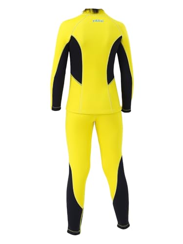 Kids Boys 2Pcs 2.5mm Neoprene Long Sleeve Swimsuit Diving Wetsuit Swim Tops and Pants Thermal Surfing Suit2