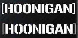 Adesivo per auto con scritta “Hoonigan”, 20 cm