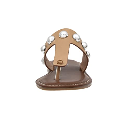 CUSHIONAIRE Women's Cindy thong stud sandal +Comfort Foam2