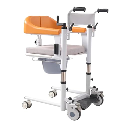 toilettoiletstoel, tillift voor het tillen van ouderen, handmatig tillen van patiëntenlift, hydraulisch aangedreven patiëntenlift voor thuis, 180 ° gedeelde stoel transferstoel A