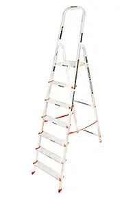Eurostar 107 Aluminium 6-Step + Platform Ladder (Silver)