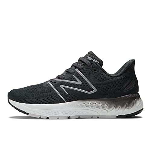 New Balance Fresh Foam X 880 V13 Tênis de corrida feminino, Blacktop/preto/prata metálico, 34