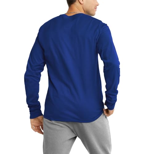 Image of Champion Men's Classic Long Sleeve T-Shirt, Standard Fit, C Logo, Available in Regular and Big & Tall