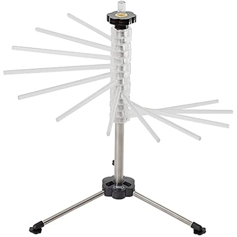 GOURMEO Nudeltrockner & Pastatrockner in transparent - Nudelständer mit 14 Sprossen - Nudel- & Pasta Zubehör Trockner für bis zu 2 kg inkl. Transportierstab, leicht zu reinigen Cover