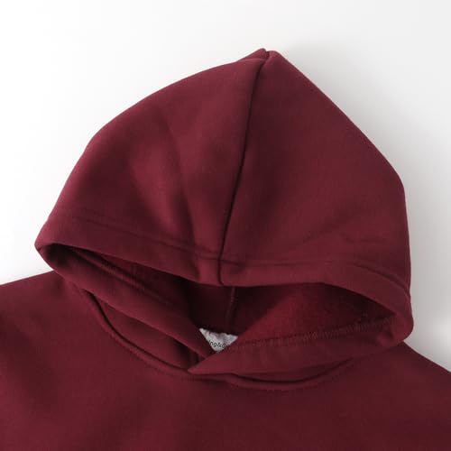Spring&Gege Youth Solid Fleece Hoodies Pullover Hooded Sweatshirts for Children (3-12 Years)3