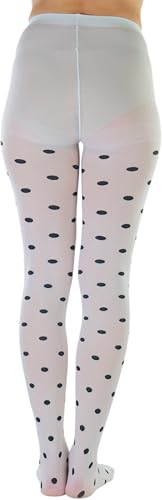 Image of ToBeInStyle Women's Fun Polka Dot Tights Pantyhose & Thigh High Socks Hosiery