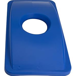 Genuine Joe 23 Gal Recycling Bin Round Cutout Lid
