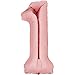 Produktbild Top Ten Folienballon 80cm Rosegold Zahlenballon, Luftballon, Geburtstag, Zahl für Helium und Luftfüllung geeignet (Zahl: 1)