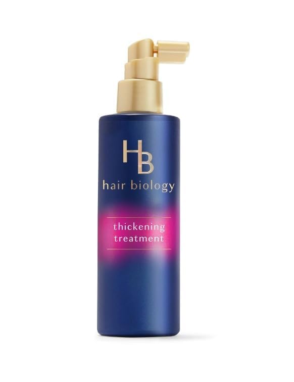 HB Hair Biology Thickening Treatment for Fine Thin Flat and Treated Hair (1 Pack) Purple 6.4 fl oz total