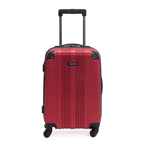Kenneth Cole REACTION Out of Bounds Lightweight Hardshell 4-Wheel Spinner Luggage Scarlet Red 20-Inch Carry On