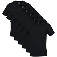 Gildan Men's Crew T-Shirts, Multipack, Style G1100, Black (6-Pack), Large